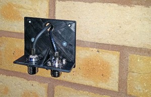 Coax box fitted to wall