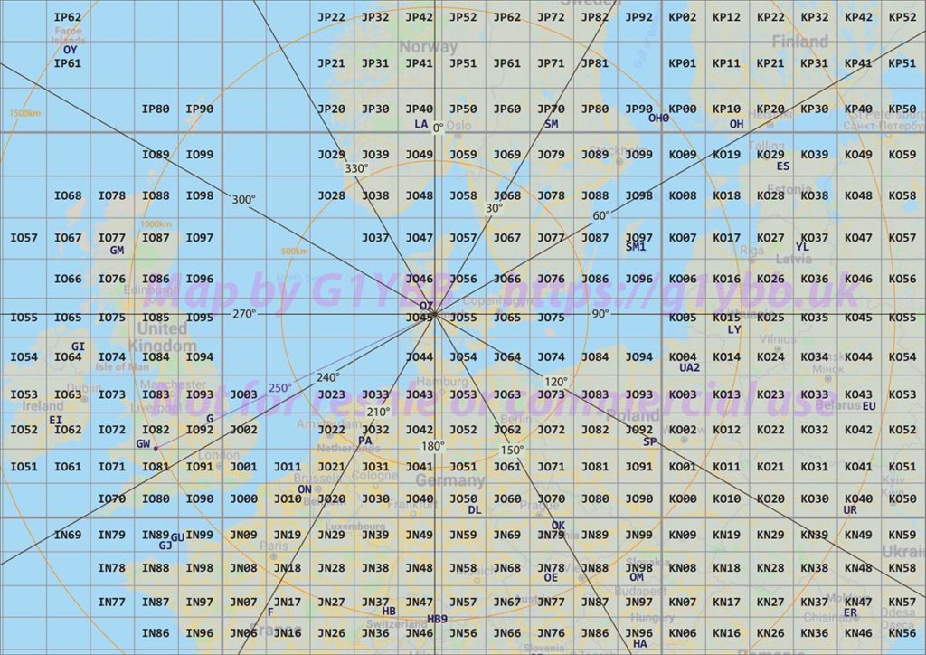 G1YBB VHF Contest map JO45UN