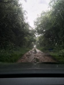 flash floods on road