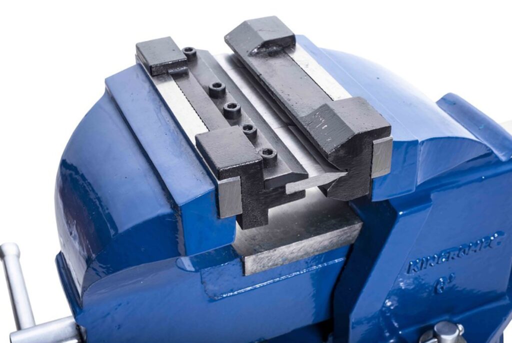 brake press fitted into vice